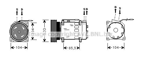 AVA QUALITY COOLING Kompressori, ilmastointilaite RTK282